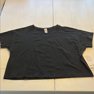 Lululemon/crop short sleeve/cates tee/black/8/BNWT